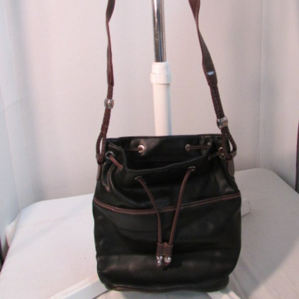 Jackson Drawstring Vinyl Bucket Bag - Picture 2 of 7